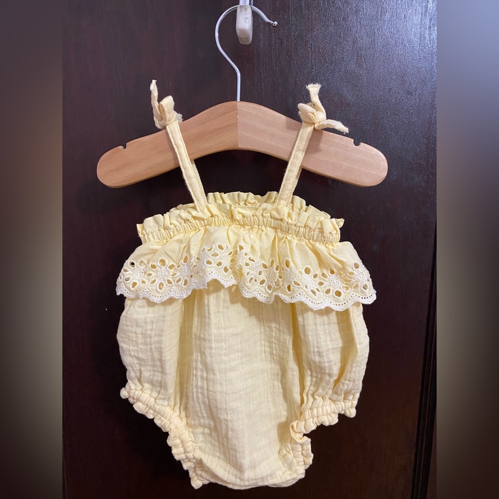 Baby Gauze Eyelet Romper